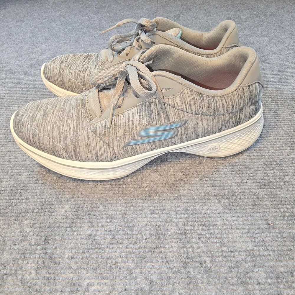 Skechers Women's Grey and Tan Trainers